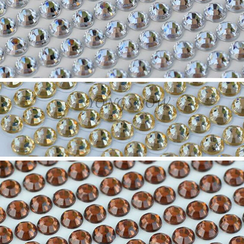 1040Pcs/set 3MM DIY Crafts Art Bling Rhinestone For Mobile Phone Car Sticker Self Adhesive Scrapbooking Stickers Nails Decor | Дом и сад
