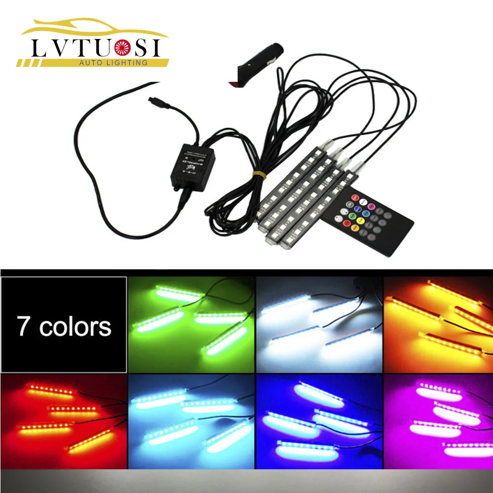 4pc.Multi-Color 7 Color LED Interior RGB Lighting Kit With Sound Active Function and Wireless Remote Control car inside RGB BC
4pc.Multi-Color 7 Color LED Interior RGB Lighting Kit With Sound Active Function and Wireless Remote Control car inside RGB BC