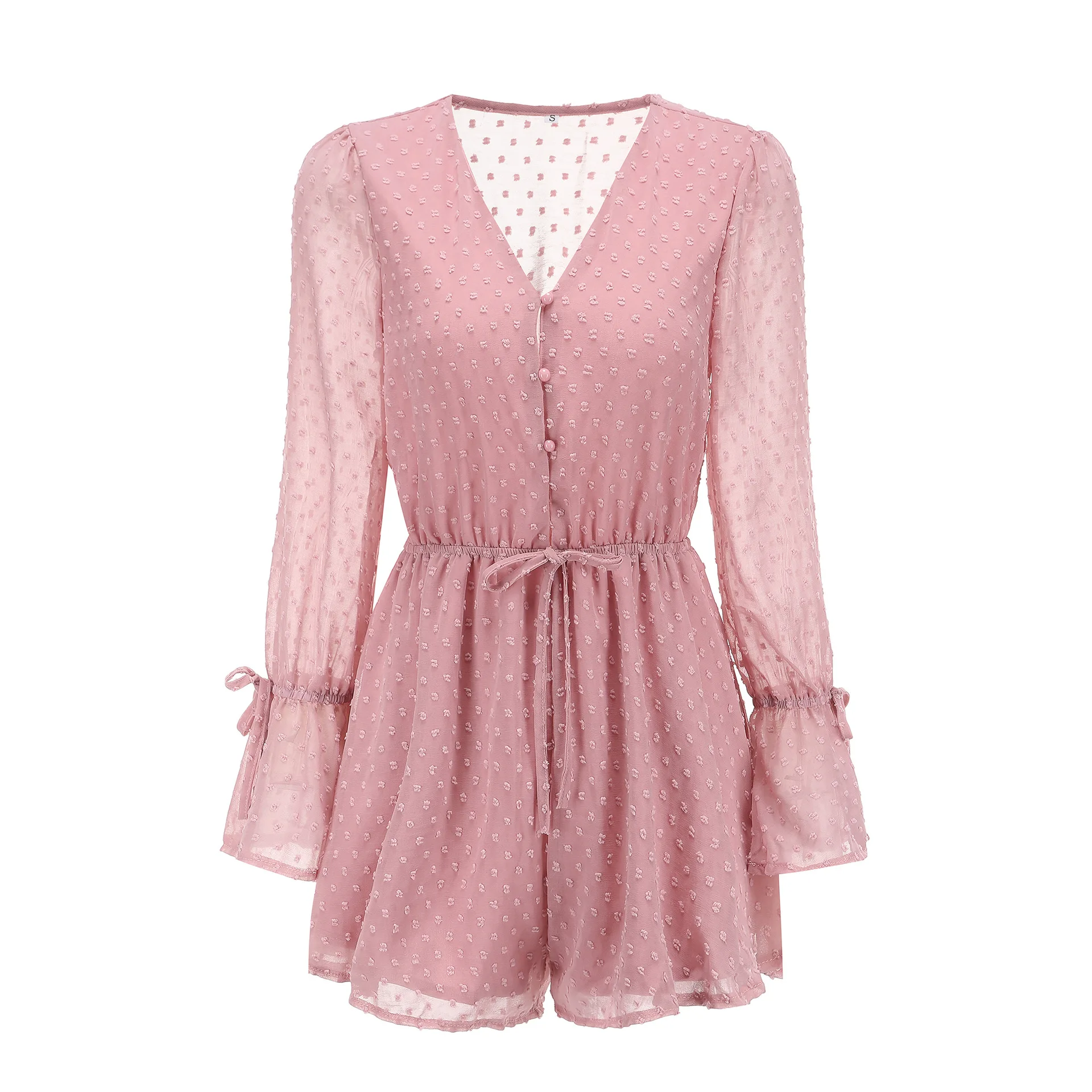 Women Fashion New Flare Sleeve Chiffon Women Jumpsuit 2019 Sexy Lady V-neck Slim Short Romper Overalls Jumpsuit Female Playsuits
Women Fashion New Flare Sleeve Chiffon Women Jumpsuit 2019 Sexy Lady V-neck Slim Short Romper Overalls Jumpsuit Female Playsuits