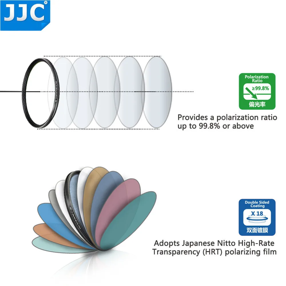 JJC Camera Lens 37mm/40.5mm/43mm/46mm/49mm/52mm/55mm/58mm/62mm/67mm/72mm/77mm/82mm 99.8% Ultra Slim Multi-Coated CPL Filter
JJC Camera Lens 37mm/40.5mm/43mm/46mm/49mm/52mm/55mm/58mm/62mm/67mm/72mm/77mm/82mm 99.8% Ultra Slim Multi-Coated CPL Filter