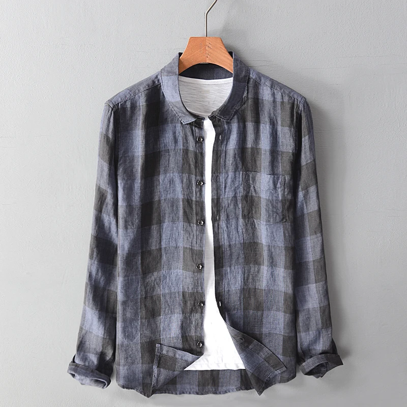Italy designer brand plaid shirt men linen casual fashion long sleeve shirts for men comfortable top overhemd camisa chemise
Italy designer brand plaid shirt men linen casual fashion long sleeve shirts for men comfortable top overhemd camisa chemise