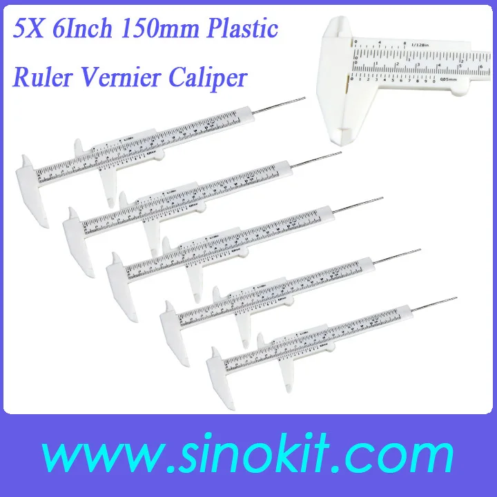 Free shipping White 5x 6Inch 150mm Plastic Ruler Sliding Gauge Vernier Caliper Jewelry Measuring
Free shipping White 5x 6Inch 150mm Plastic Ruler Sliding Gauge Vernier Caliper Jewelry Measuring
