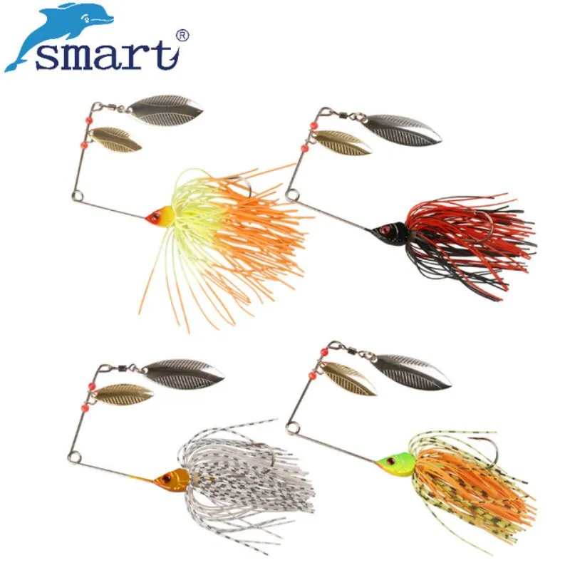SMART 120mm 15g Spinner Bait Blade Silicone Skirt Metal Spoon Spinner Bait Rig Pike Carp Fishing Tackle Leurre Souple Wobbler
SMART 120mm 15g Spinner Bait Blade Silicone Skirt Metal Spoon Spinner Bait Rig Pike Carp Fishing Tackle Leurre Souple Wobbler