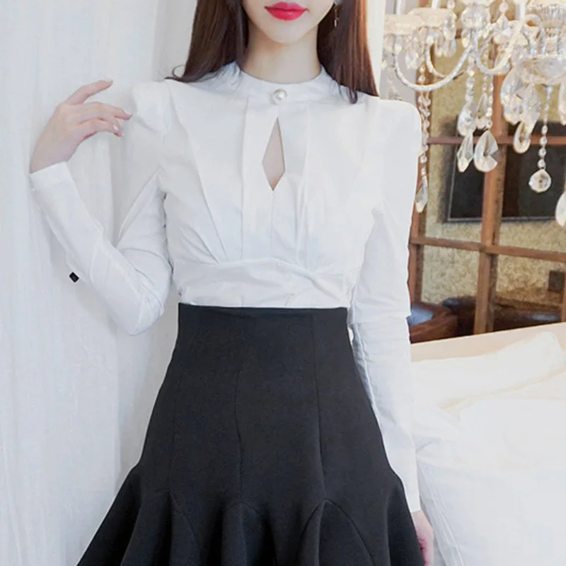 2 Piece Set Autumn Women Plus Size White Long Sleeve O-neck Pearls Elegant Office Top and A-line Black Work Skirt Two Piece Set
2 Piece Set Autumn Women Plus Size White Long Sleeve O-neck Pearls Elegant Office Top and A-line Black Work Skirt Two Piece Set