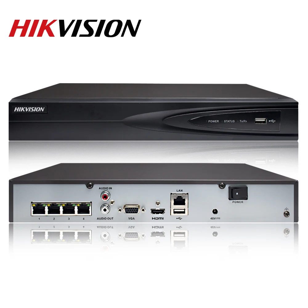 Фото Hikvision OEM 4CH PoE NVR DT604 H1/P4 = DS 7604NI K1/4P CCTV Система 4 канальный с 4K решением plug & play