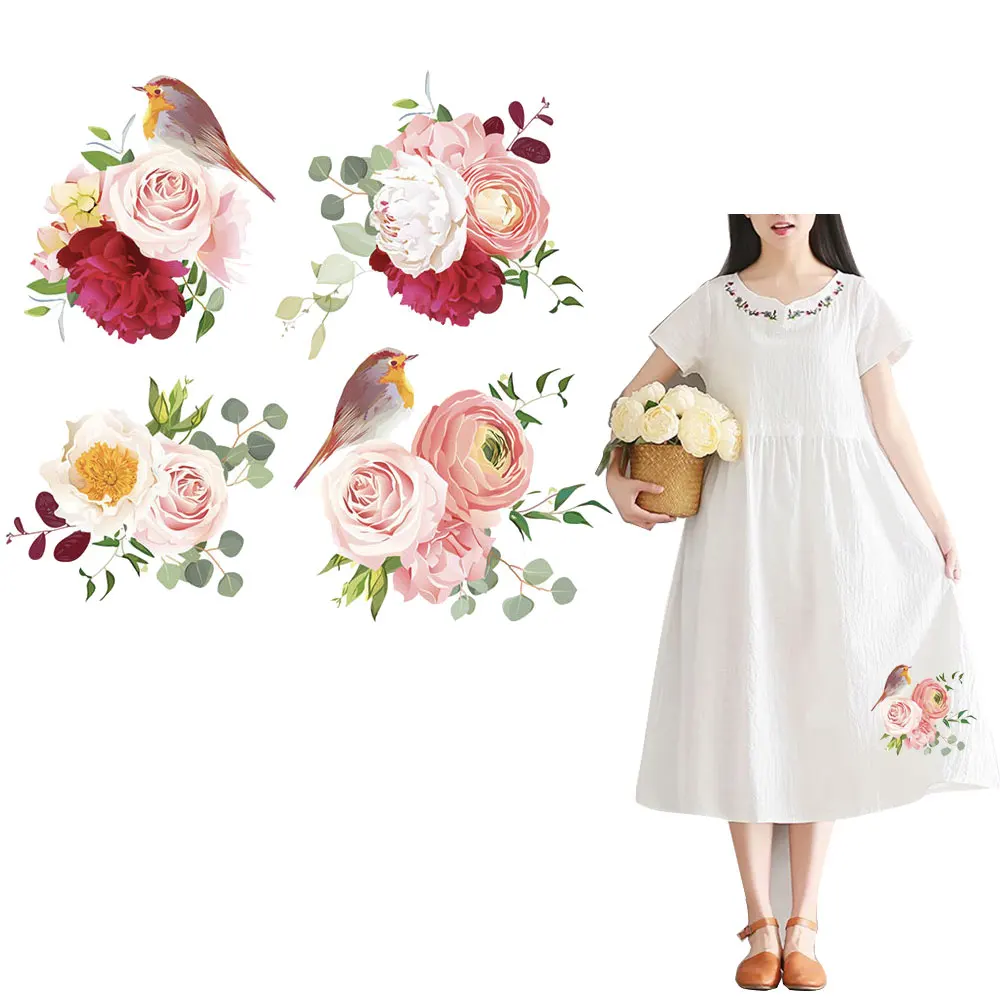 Flowers Iron Patches For Clothing Birds Plants Transfers Flower Patch Heat Transfer For Summer T-shirt Dress DIY Viny
Flowers Iron Patches For Clothing Birds Plants Transfers Flower Patch Heat Transfer For Summer T-shirt Dress DIY Viny