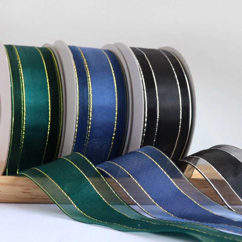 50Yard/Roll 15 Colors Golden Edge Satin Organza Ribbon for DIY Bow Craft Decor Wedding Party Decoration Gift Wrapping Supplies
50Yard/Roll 15 Colors Golden Edge Satin Organza Ribbon for DIY Bow Craft Decor Wedding Party Decoration Gift Wrapping Supplies