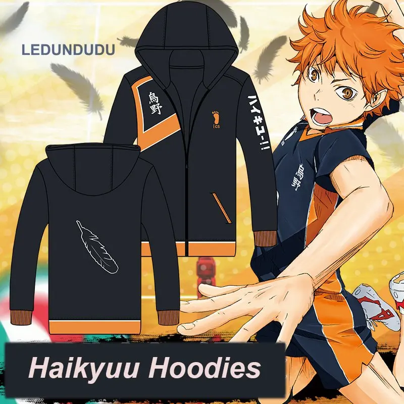 Hot Anime Haikyuu Hinata Shyouyou Hoodies Karasuno High School Volleyball Club Jackets Fleece Sweatshirts Coat Cosplay Costumes
Hot Anime Haikyuu Hinata Shyouyou Hoodies Karasuno High School Volleyball Club Jackets Fleece Sweatshirts Coat Cosplay Costumes