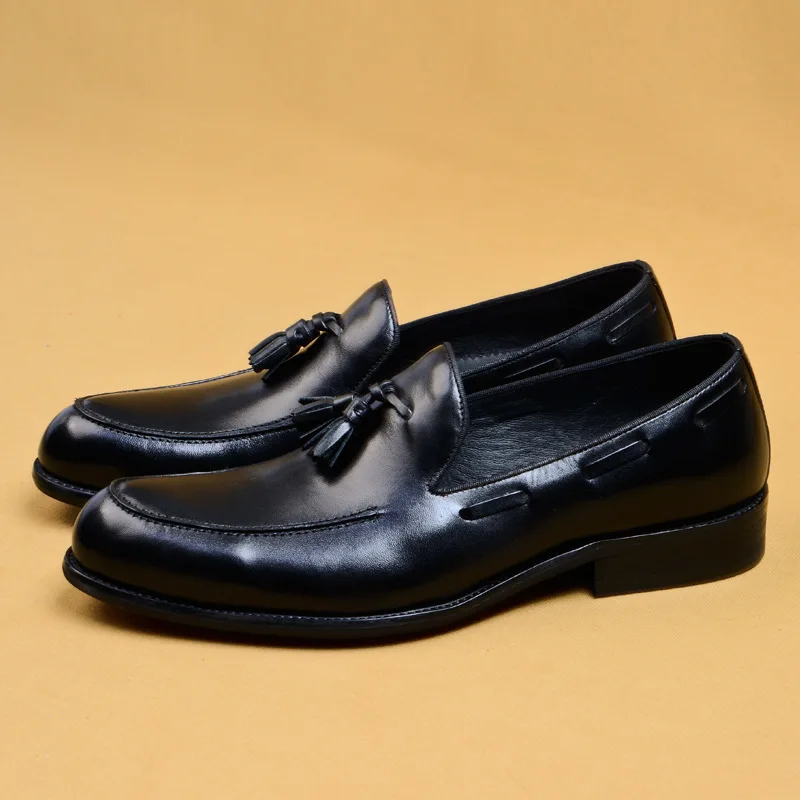 New Fashion Flat Casual Leather Dress Shoes Spring and Autumn England Pointed Tassel Men's Business Formal Shoes
New Fashion Flat Casual Leather Dress Shoes Spring and Autumn England Pointed Tassel Men's Business Formal Shoes