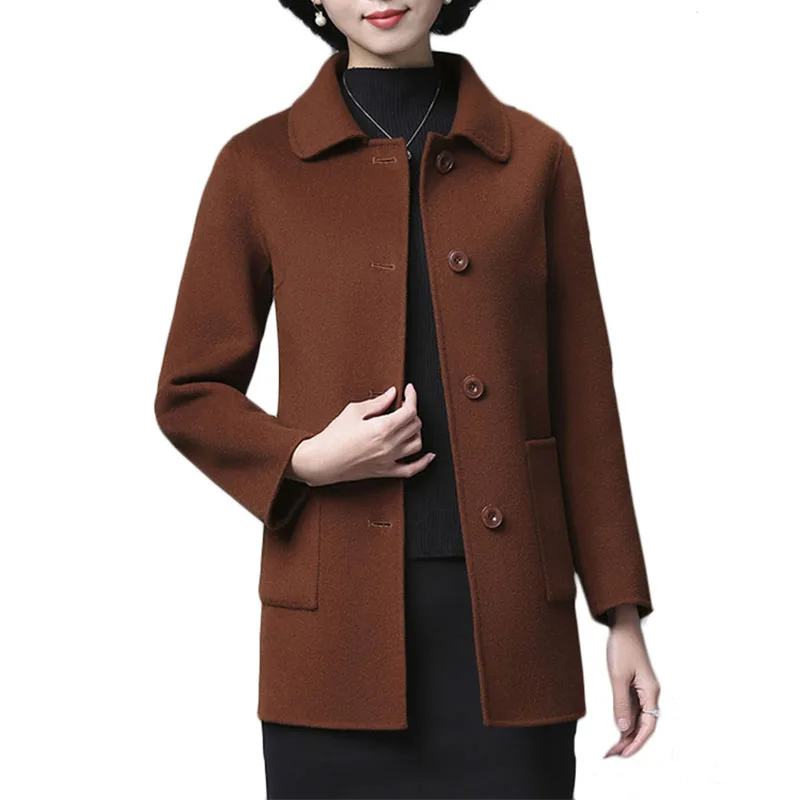 High-end Double-sided Woolen Jacket Women Loose Plus size Wool Coat Noble Women's Fang Ling Single-breasted Overcoats 4XL A340
High-end Double-sided Woolen Jacket Women Loose Plus size Wool Coat Noble Women's Fang Ling Single-breasted Overcoats 4XL A340