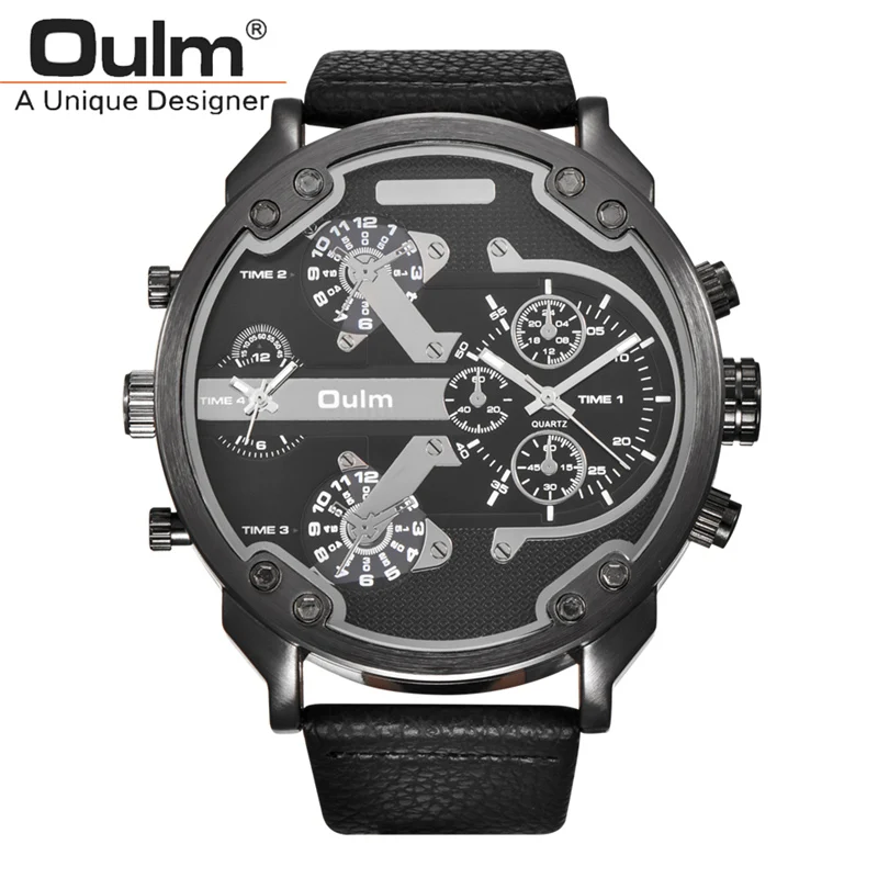 Oulm 3548 Top Brand Luxury Quartz Watch Two Time Zone Big Dial Men Watches Male Leather Wristwatch Dropshipping
Oulm 3548 Top Brand Luxury Quartz Watch Two Time Zone Big Dial Men Watches Male Leather Wristwatch Dropshipping