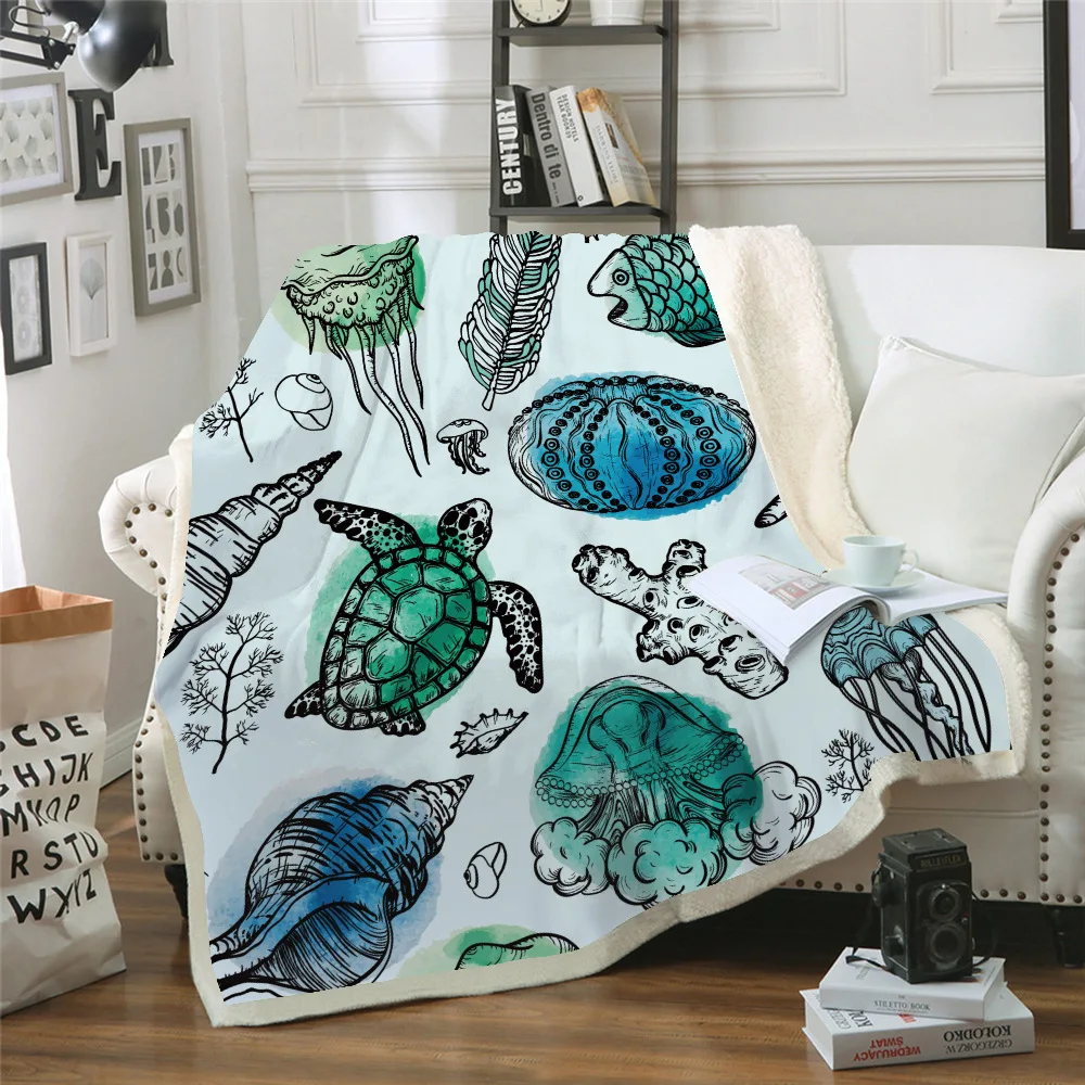 Sea Turtle Throw 3 D Blanket Marine Animal Sherpa Fleece Blanket Tortoise Fish Bedspreads Ocean Plush Bedding
Sea Turtle Throw 3 D Blanket Marine Animal Sherpa Fleece Blanket Tortoise Fish Bedspreads Ocean Plush Bedding