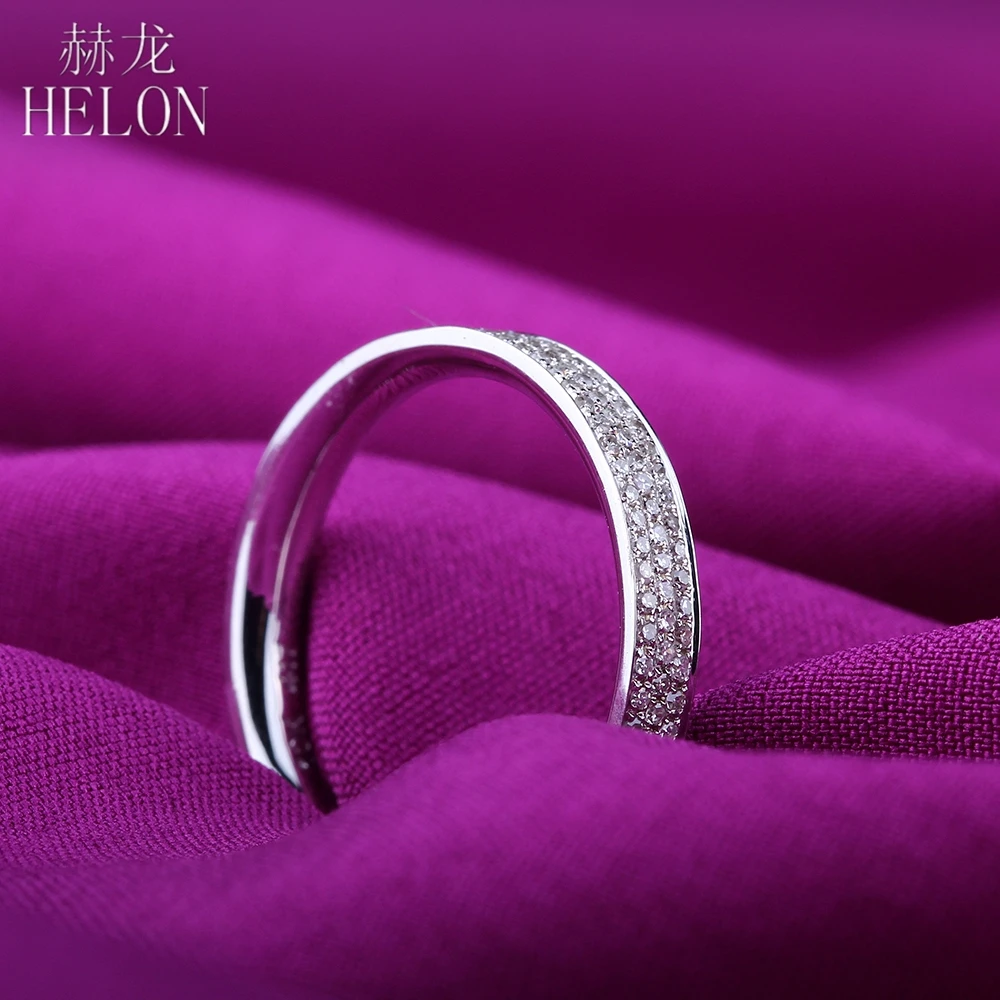 HELON Solid 14K White Gold 0.45ct 100% Genuine Natural Diamonds Half Eternity Enagement Wedding Women Trendy Fine Jewelry Ring
HELON Solid 14K White Gold 0.45ct 100% Genuine Natural Diamonds Half Eternity Enagement Wedding Women Trendy Fine Jewelry Ring