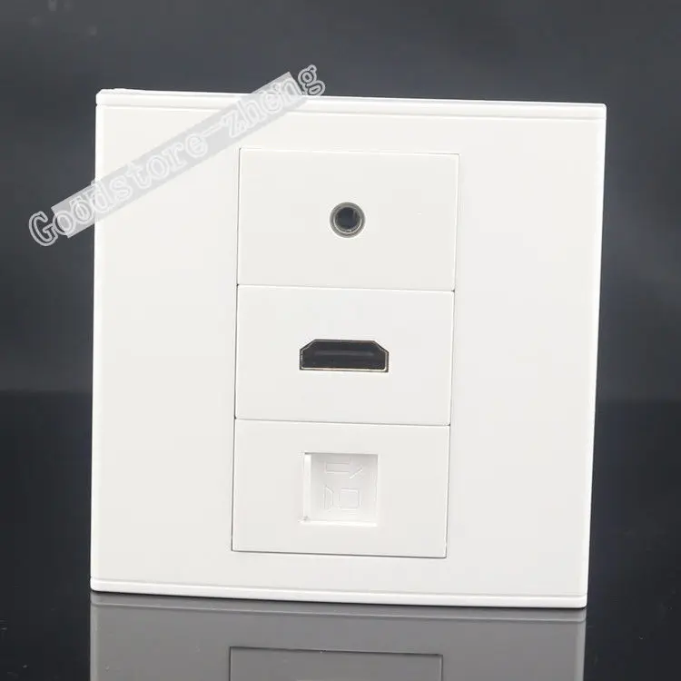 Wall Socket Plate 3 Ports Cat5e RJ45 LAN Network & 3.5mm Earphone & HDMI Outlet Panel Faceplate Home Adapter Standard Wholesale
Wall Socket Plate 3 Ports Cat5e RJ45 LAN Network & 3.5mm Earphone & HDMI Outlet Panel Faceplate Home Adapter Standard Wholesale