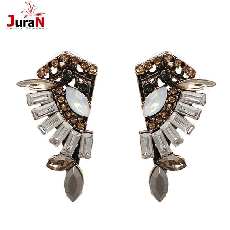 JURAN Women Fashion Earrings New Big Brand Chic Maxi Elegant Metal With Gems Stud Crystal Earring For Women Pendientes E2303-1
JURAN Women Fashion Earrings New Big Brand Chic Maxi Elegant Metal With Gems Stud Crystal Earring For Women Pendientes E2303-1