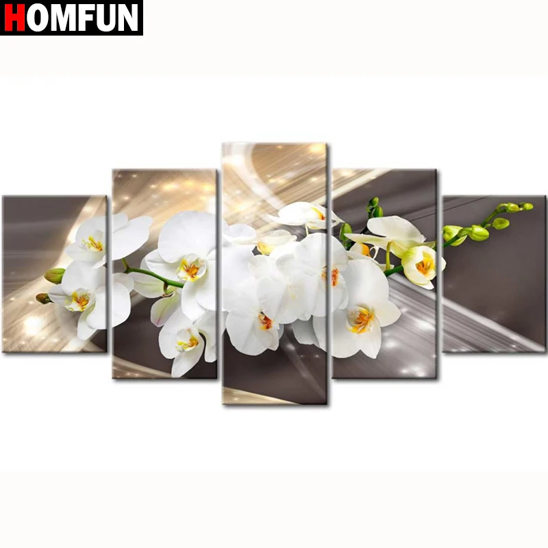 HOMFUN 5pcs Full Square/Round Drill 5D DIY Diamond Painting "Orchid peony lily" Multi-picture Combination Embroidery 5D Gift
HOMFUN 5pcs Full Square/Round Drill 5D DIY Diamond Painting "Orchid peony lily" Multi-picture Combination Embroidery 5D Gift