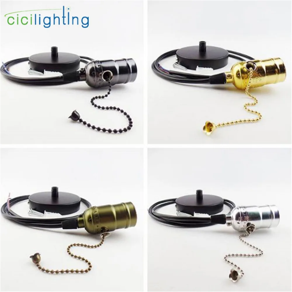 Europe Style E27 Pendant Lights with Pull Chain Wwitch on off D10cm Canopy L110cm Hanging Wire E27 Socket Holder Pendant Lamp
Europe Style E27 Pendant Lights with Pull Chain Wwitch on off D10cm Canopy L110cm Hanging Wire E27 Socket Holder Pendant Lamp