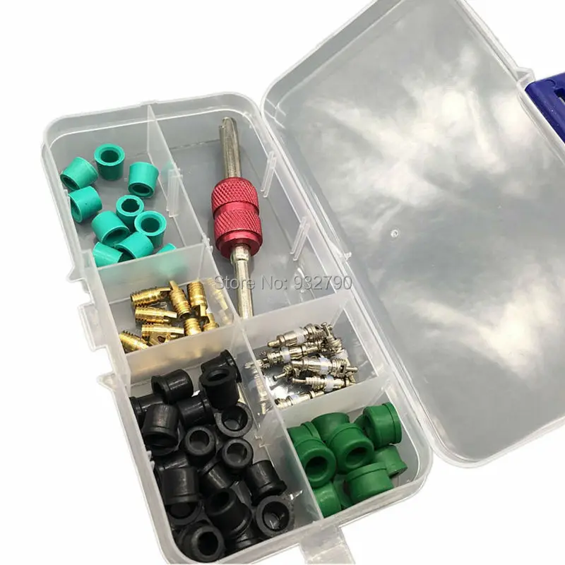 A/C Air Conditioning Valve Core Remover Tool Rubber AC O Ring Oring Seal Kit O-Ring Seals Washers Gasket Tube Adapter Grommet
A/C Air Conditioning Valve Core Remover Tool Rubber AC O Ring Oring Seal Kit O-Ring Seals Washers Gasket Tube Adapter Grommet