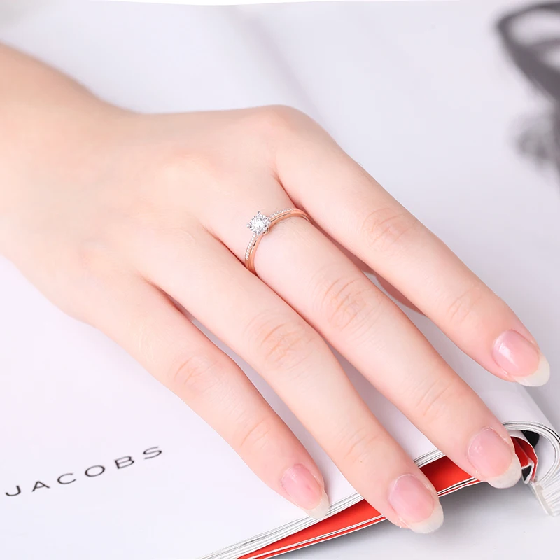 0.19Carat 3.5mm Round Cut Real Diamond Natural Gemstone Ring 4-Prongs Halo 14K Rose Gold For Women
0.19Carat 3.5mm Round Cut Real Diamond Natural Gemstone Ring 4-Prongs Halo 14K Rose Gold For Women