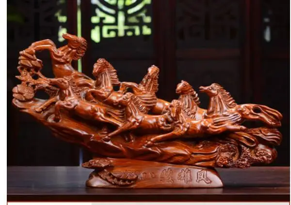 Black rosewood carving Eight steed Furnishing articles decoration rosewood pear wooden horse Solid office Handmade sculpture
Black rosewood carving Eight steed Furnishing articles decoration rosewood pear wooden horse Solid office Handmade sculpture