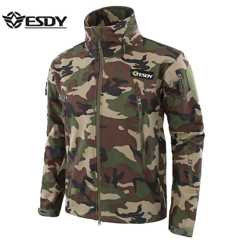 Male tactical shark skin TAD SoftShell jacket outdoor mountaineering training camouflage army fan camping hunting jacket wear
Male tactical shark skin TAD SoftShell jacket outdoor mountaineering training camouflage army fan camping hunting jacket wear