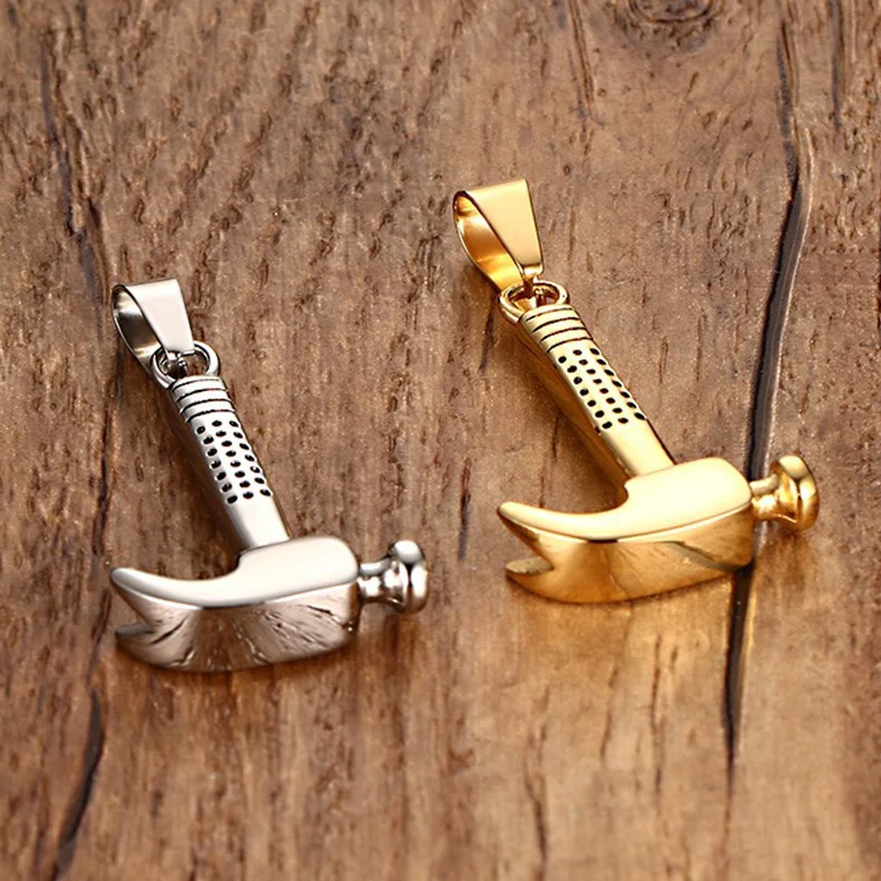 New Arrival Gold Silver Color Hammer Pendant Necklaces Stainless Steel Link Chains for Men Biker Fashion Unique Jewelry
New Arrival Gold Silver Color Hammer Pendant Necklaces Stainless Steel Link Chains for Men Biker Fashion Unique Jewelry