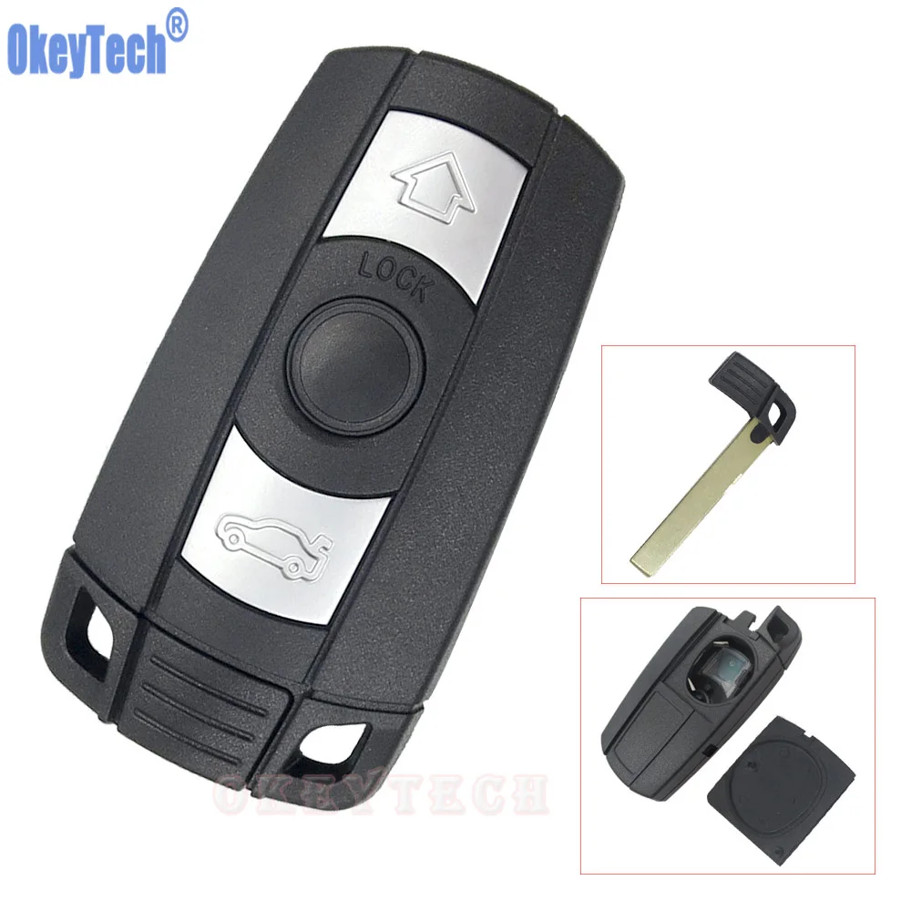 OkeyTech Car Remote Key Fob Shell for BMW 1 3 5 6 Series E90 E91 E92 E60 3 Buttons Uncut Blade Smart Key Replacement Case Cover
OkeyTech Car Remote Key Fob Shell for BMW 1 3 5 6 Series E90 E91 E92 E60 3 Buttons Uncut Blade Smart Key Replacement Case Cover