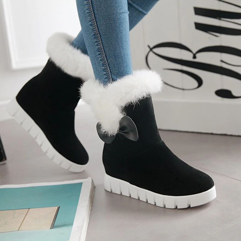Ankle Boots Women Shoes Black Red Beige Fur Flat Platform Boots Fashion Hidden Wedges Winter Boots Ladies Shoes Big Size 43
Ankle Boots Women Shoes Black Red Beige Fur Flat Platform Boots Fashion Hidden Wedges Winter Boots Ladies Shoes Big Size 43