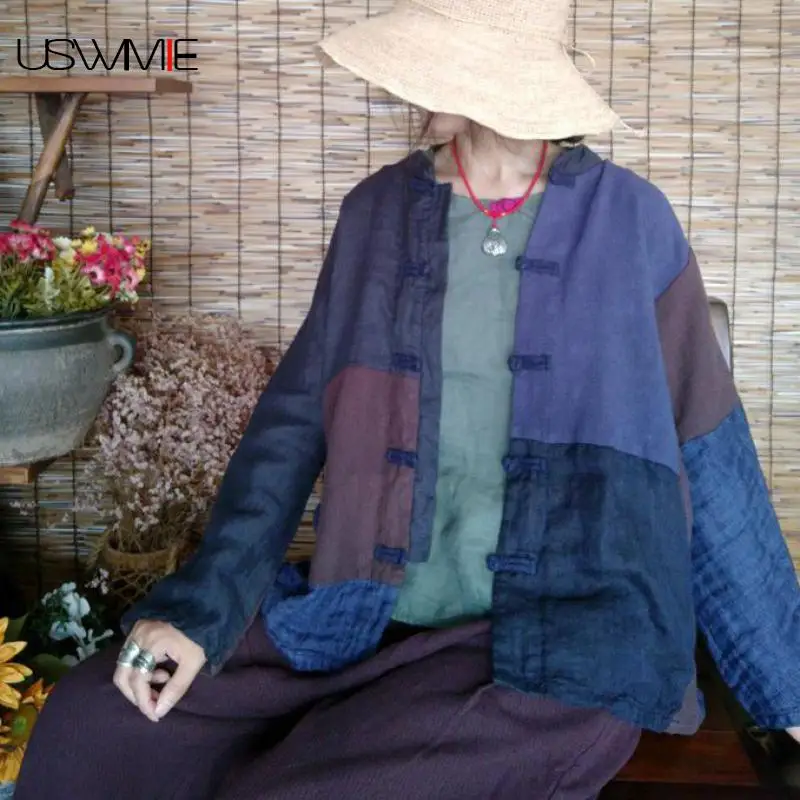 2020 Autumn Women Blouses Color Matching Stand Collar Pockets Shirt Button Win Flax Single-breasted 3 Styles Joker Tops USWMIE
2020 Autumn Women Blouses Color Matching Stand Collar Pockets Shirt Button Win Flax Single-breasted 3 Styles Joker Tops USWMIE
