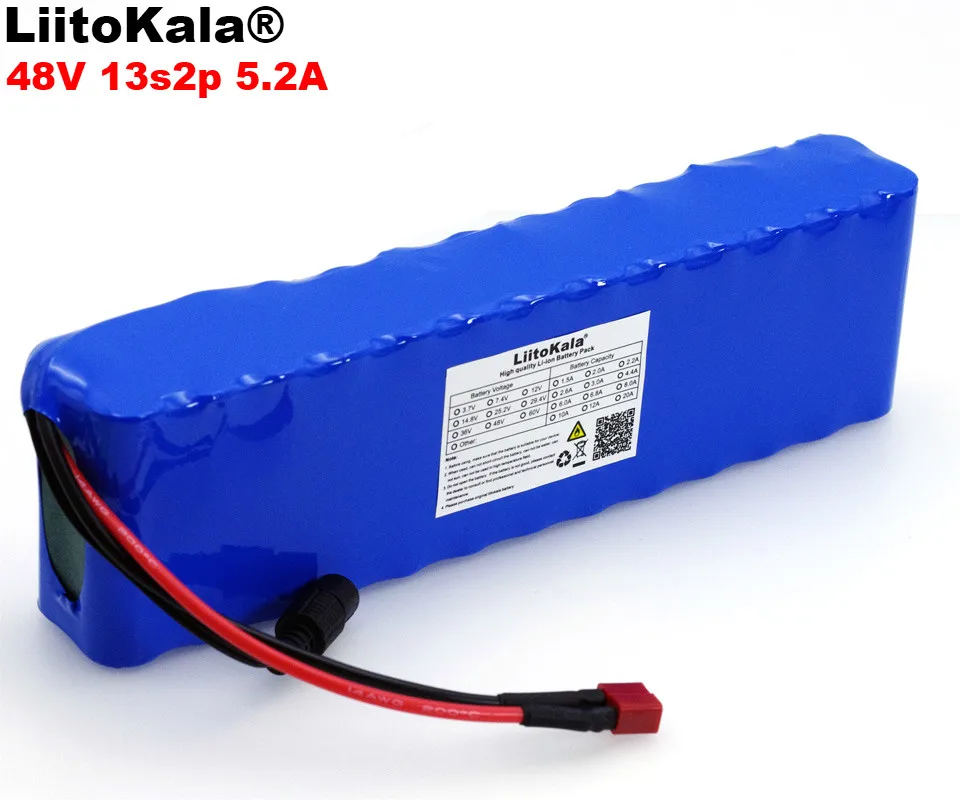 LiitoKala 48V 5.2ah 13s2p Высокая мощность 5200mAh 18650 батарея электрический автомобиль электрический мотоцикл DIY батарея 54,6 V BMS защита
LiitoKala 48V 5.2ah 13s2p Высокая мощность 5200mAh 18650 батарея электрический автомобиль электрический мотоцикл DIY батарея 54,6 V BMS защита