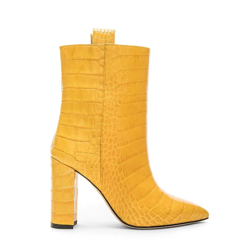 Women's Pointed Toe High Heels Ankle Boots PU Crocodile Pattern Booties Ladies Autumn Winter Shoes Party Clubwear Wear Aimirlly
Women's Pointed Toe High Heels Ankle Boots PU Crocodile Pattern Booties Ladies Autumn Winter Shoes Party Clubwear Wear Aimirlly