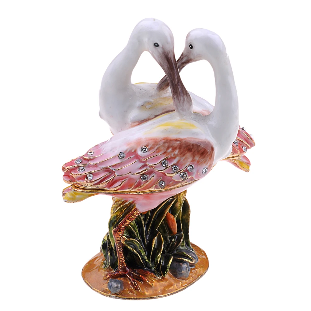 Boxer heron bird Bejeweled Enamel Trinket Box metal wedding gift keepsake box jeweled jewelry Rings Earring/Pendant container
Boxer heron bird Bejeweled Enamel Trinket Box metal wedding gift keepsake box jeweled jewelry Rings Earring/Pendant container