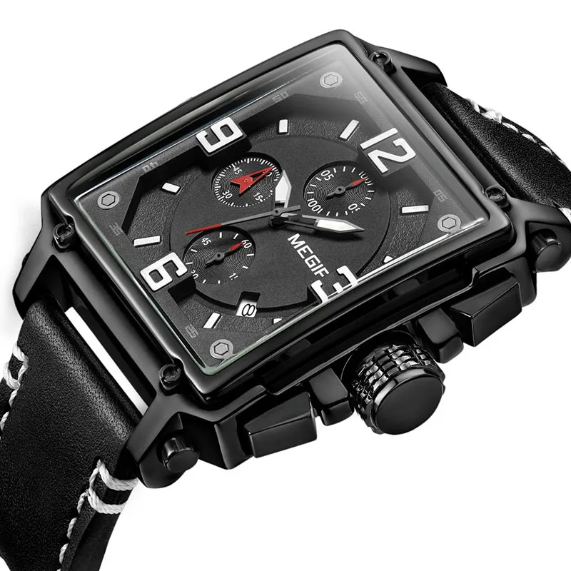 2019 Men wrist watches Black Leather Rectangle Men Watch with Calendar Business Luminous Hands Water Resistant sport clock wach
2019 Men wrist watches Black Leather Rectangle Men Watch with Calendar Business Luminous Hands Water Resistant sport clock wach