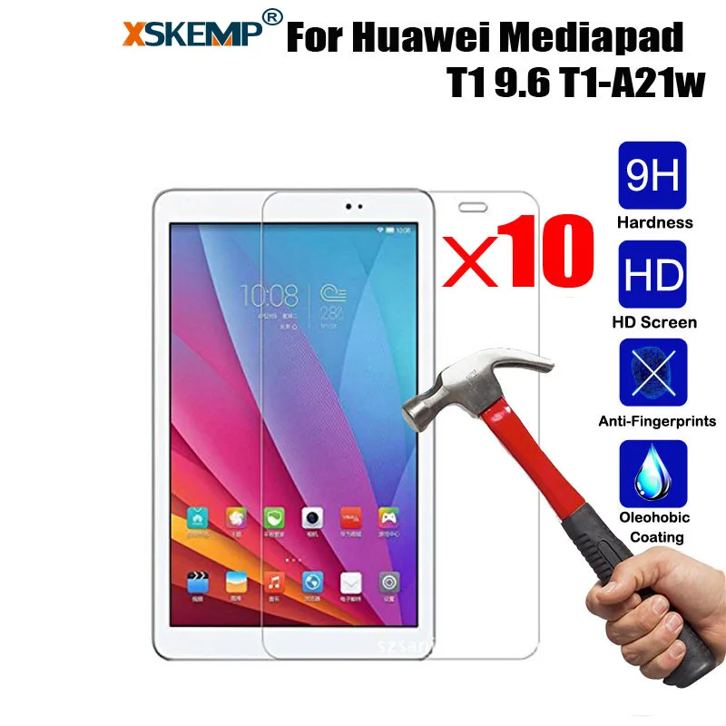 XSKEMP 10 шт./лот 9H планшетный ПК защитная стеклянная пленка для Huawei MediaPad T1 A21w (9 6 ") HD