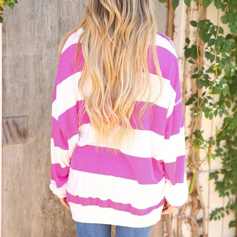 2019 New Autumn Women Causal Long Sleeve Striped T-Shirt Fashion O-neck Loose Long Sleeve Slit Hem Striped T-Shirt Plus Size
2019 New Autumn Women Causal Long Sleeve Striped T-Shirt Fashion O-neck Loose Long Sleeve Slit Hem Striped T-Shirt Plus Size