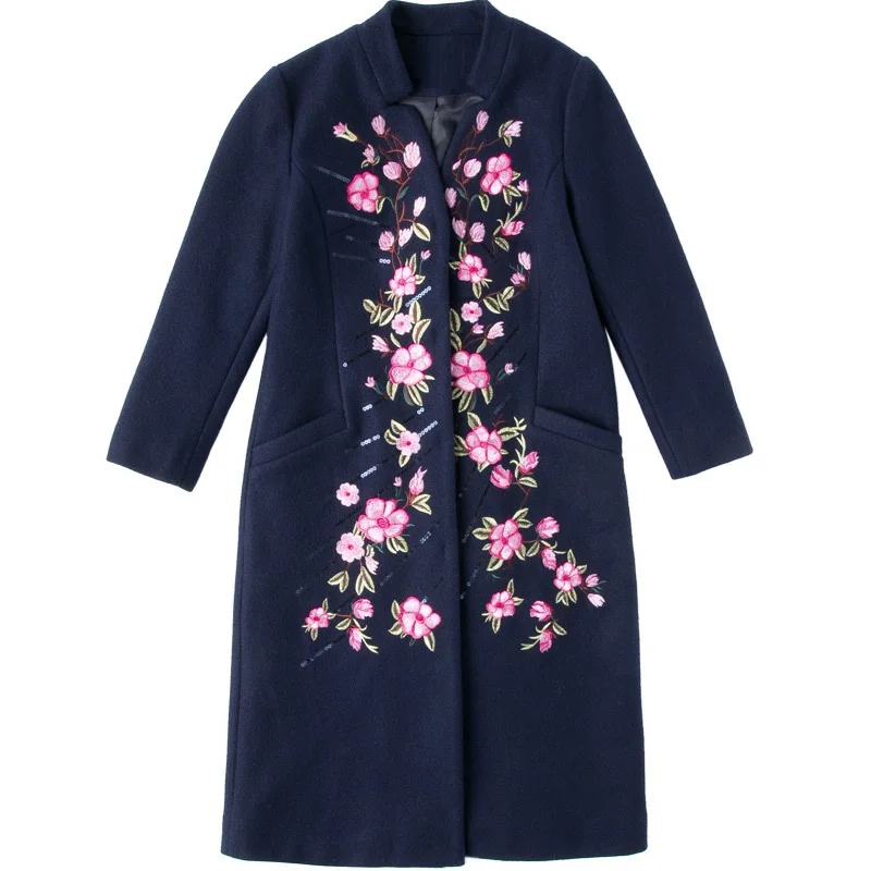 New 2020 Winter Long Coats Women High Quality Wool & Blends Sequined Embroidery Coat Female Plus Size Long Wool Coat Overcoats
New 2020 Winter Long Coats Women High Quality Wool & Blends Sequined Embroidery Coat Female Plus Size Long Wool Coat Overcoats