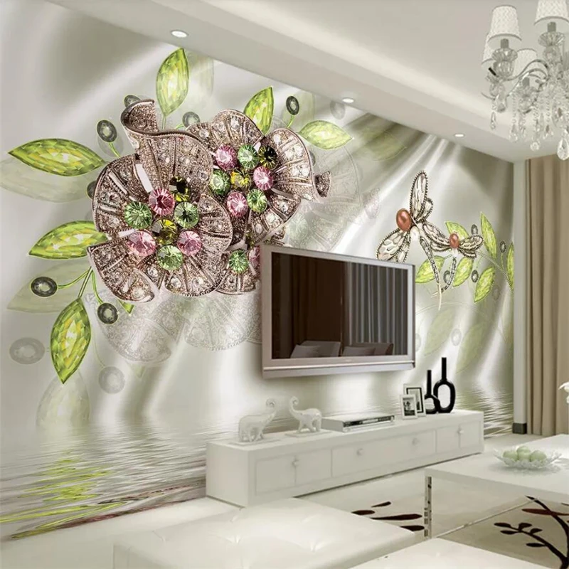 beibehang Custom wallpaper large upscale fresh jewellery crystal flower silk 3d stereo TV living room bedroom wall decoration
beibehang Custom wallpaper large upscale fresh jewellery crystal flower silk 3d stereo TV living room bedroom wall decoration