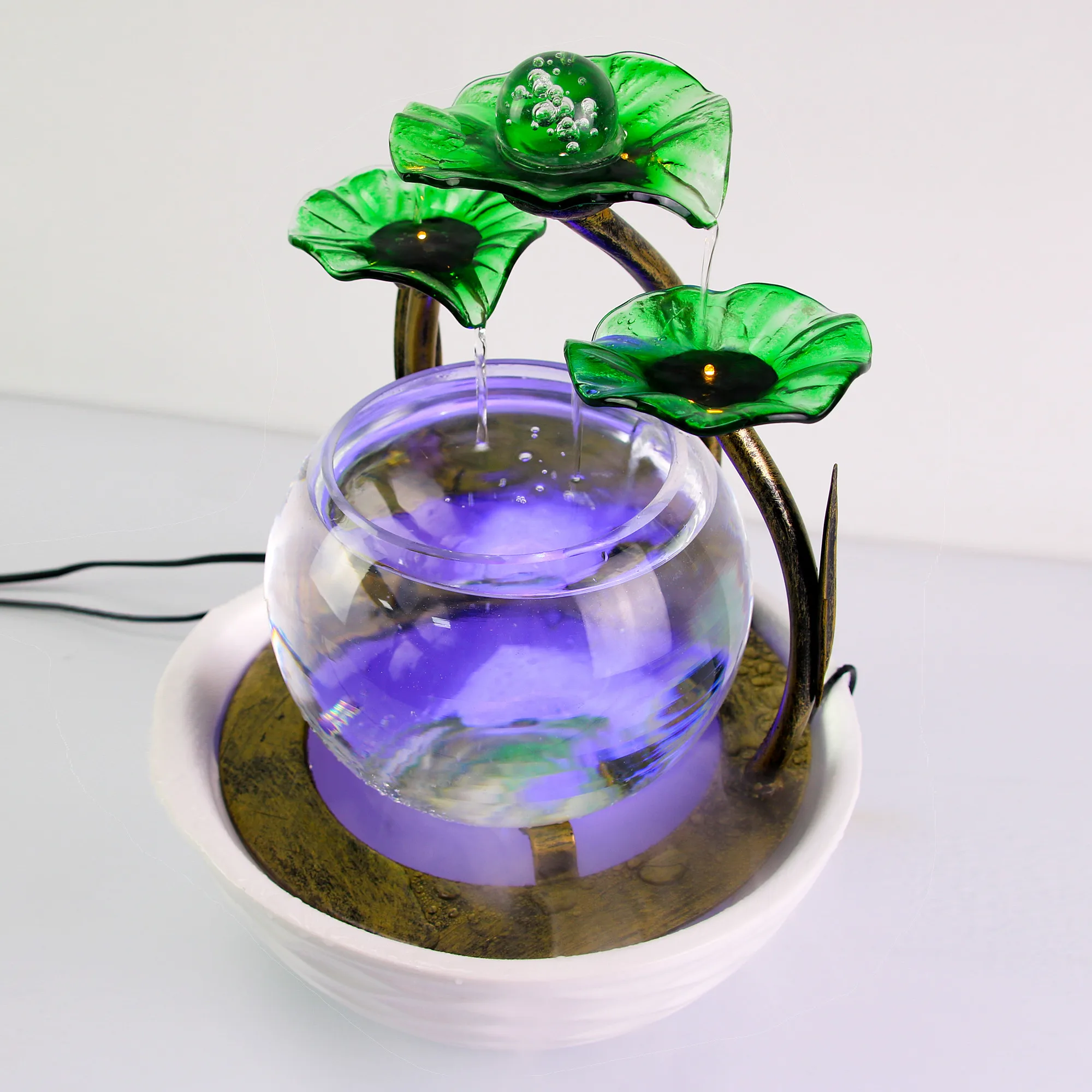 Tabletop Water Feature Lotus Rolling Ball Fountain Waterfall Indoor Decoration Creative Aquarium fish tank with LED Lights
Tabletop Water Feature Lotus Rolling Ball Fountain Waterfall Indoor Decoration Creative Aquarium fish tank with LED Lights