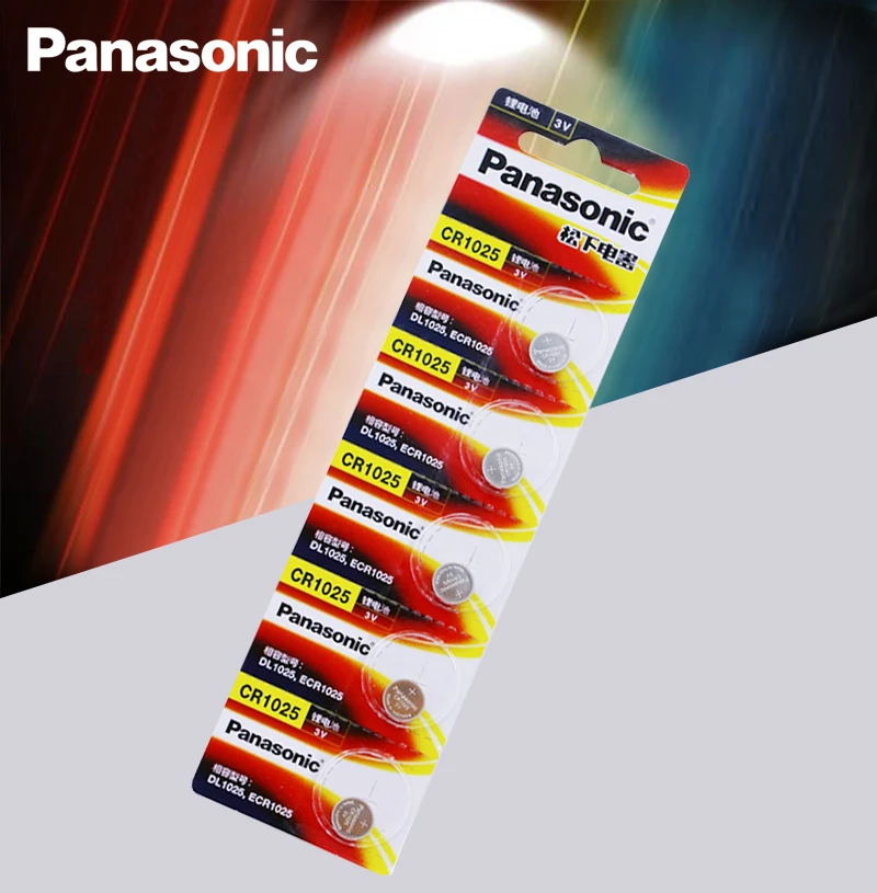 5 шт./лот 100% Origina Panasonic CR1025 CR 1025 3V литиевая кнопка батареи для монет|Часовые