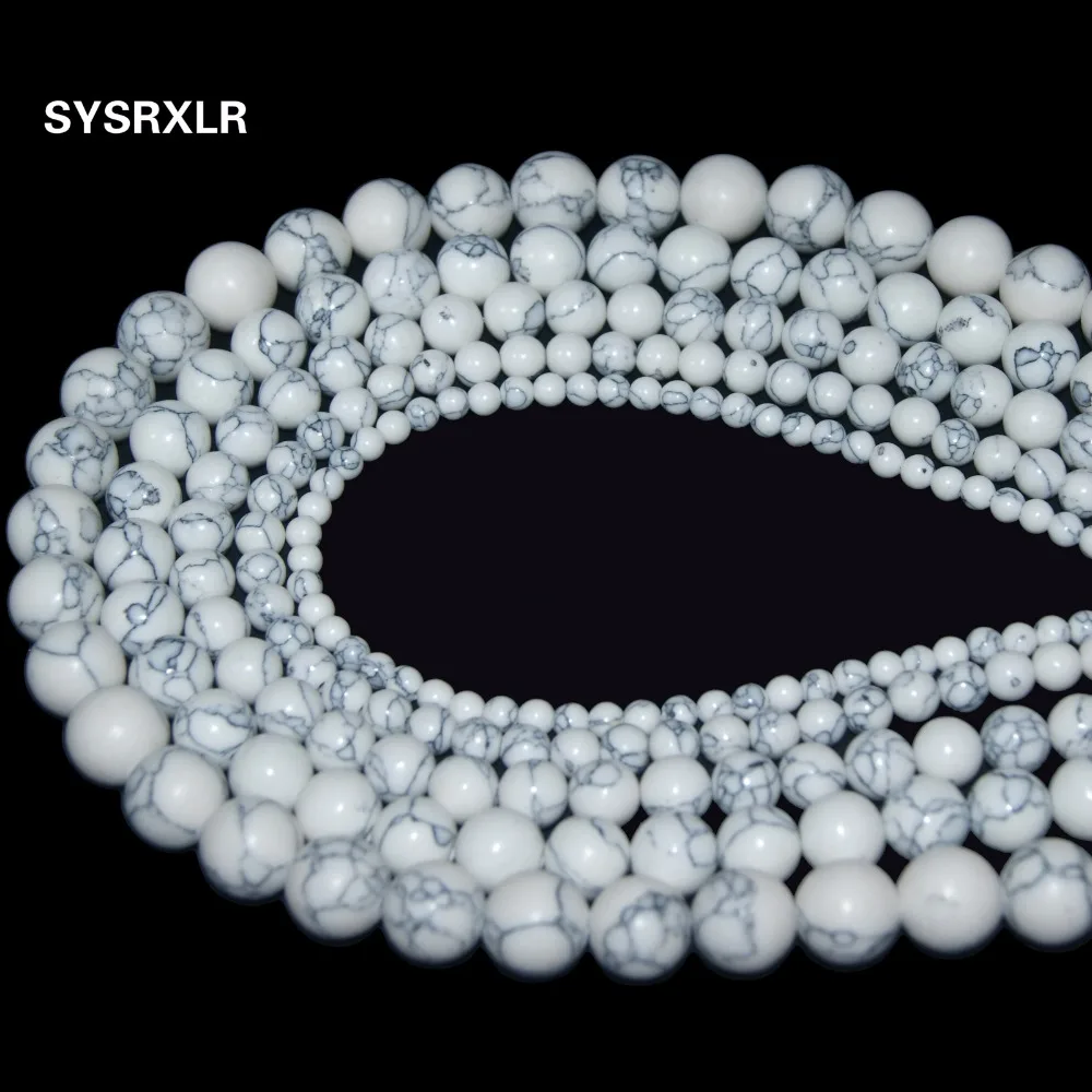 Wholesale White Synthesis Turquoises Stone Round Loose Beads For Jewelry Making DIY Bracelet Necklace Material 4 6 8 10 12 MM
Wholesale White Synthesis Turquoises Stone Round Loose Beads For Jewelry Making DIY Bracelet Necklace Material 4 6 8 10 12 MM