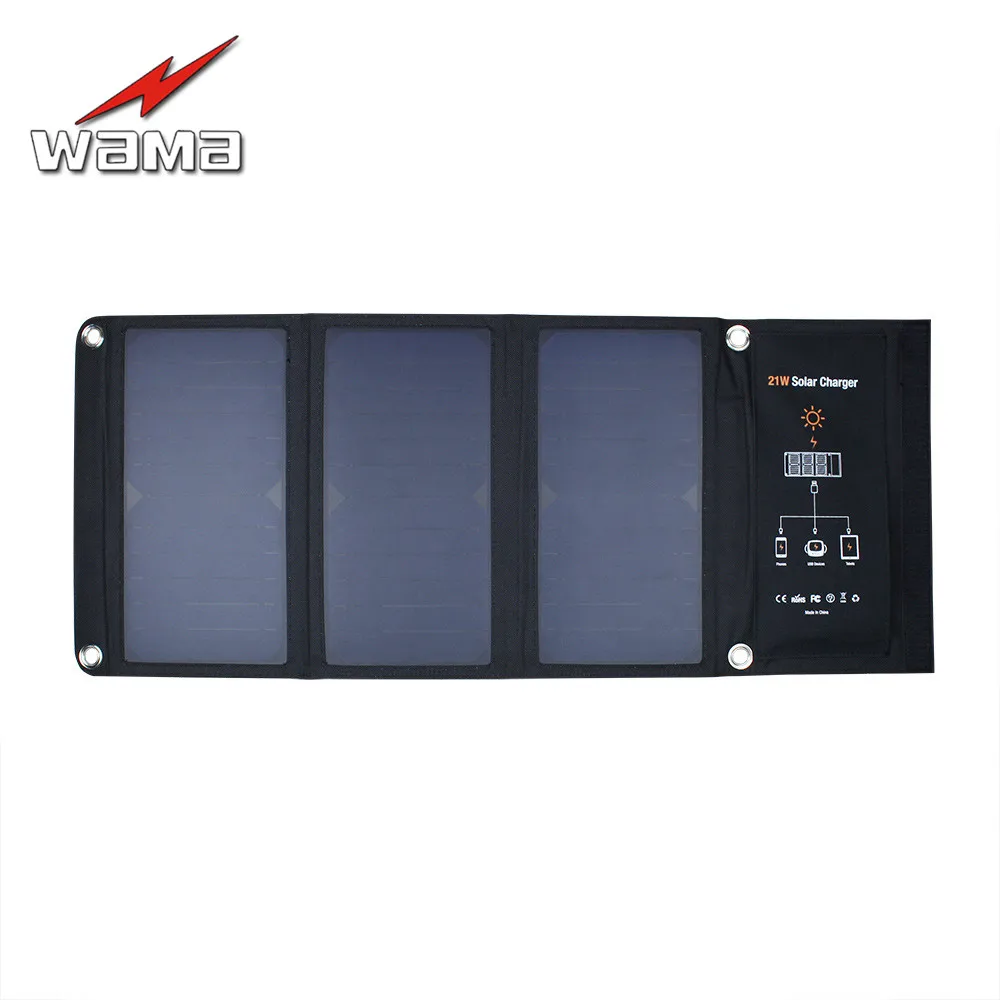 1x Wama 21W PET Solar Panels Charger for Mobile Phones 18650 Batteries Power Bank USB Outdoors Waterproof Foldable 3500mA
1x Wama 21W PET Solar Panels Charger for Mobile Phones 18650 Batteries Power Bank USB Outdoors Waterproof Foldable 3500mA