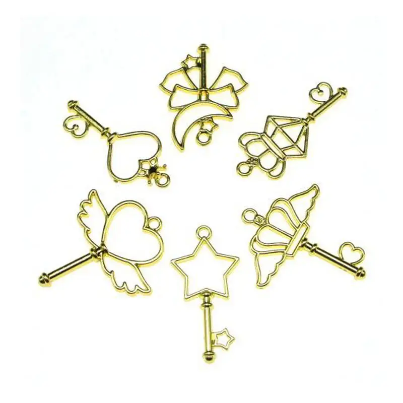 7pcs Mix Key Magic Stick Metal Frame DIY Jewelry Findings Pendant Accessories Charms Handmade Craft UV Resin Open Bezel Tool
7pcs Mix Key Magic Stick Metal Frame DIY Jewelry Findings Pendant Accessories Charms Handmade Craft UV Resin Open Bezel Tool