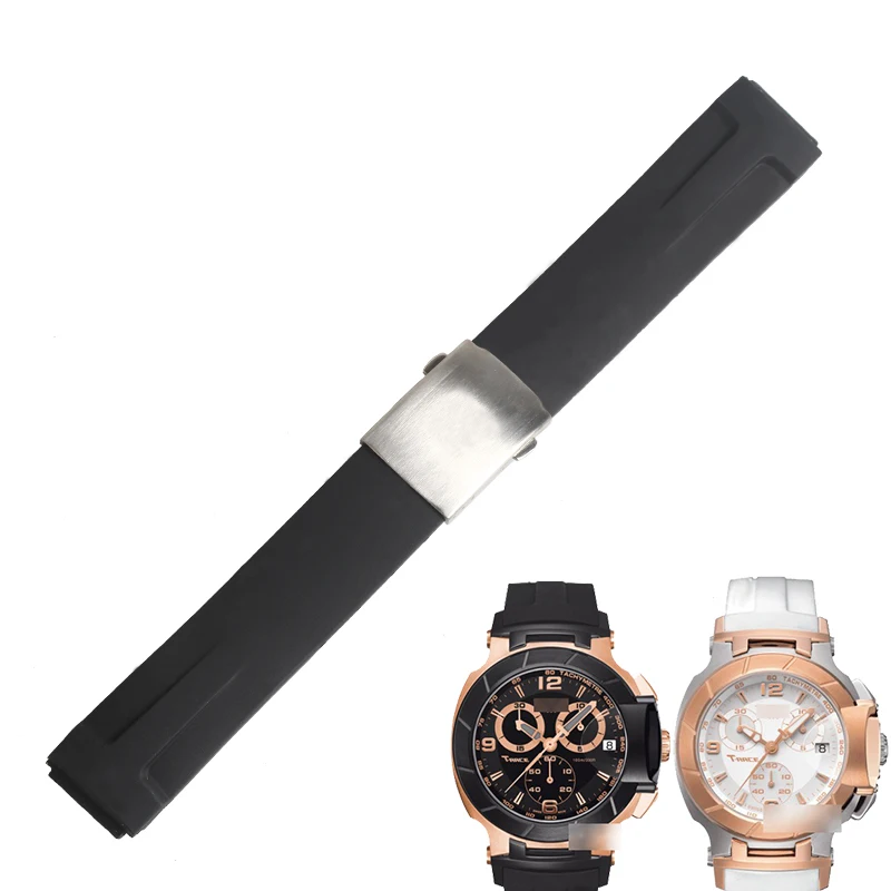 Ремешок WENTULA для часов tissot T048.417 резиновый мужской ремешок 20 мм|Ремешки часов| |