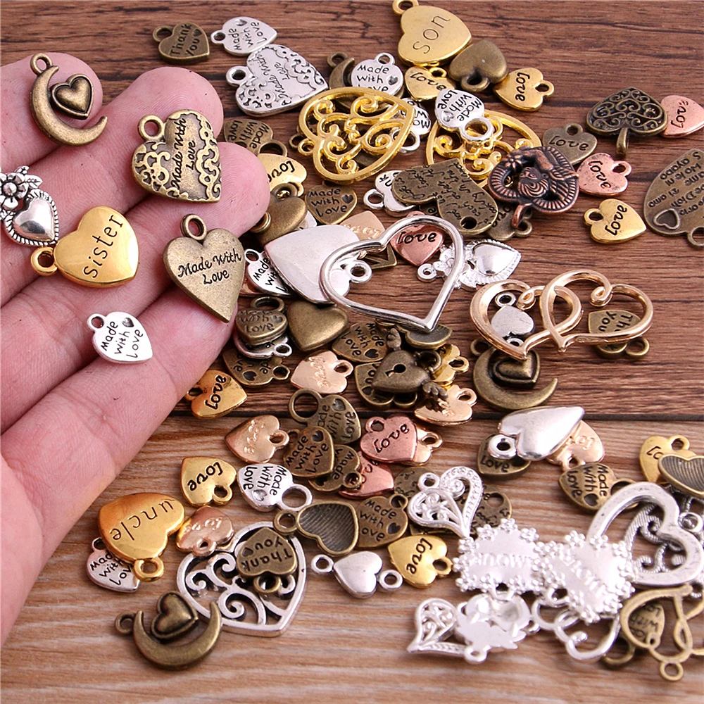 20pcs/lot Vintage Metal 6 color Mixed Hearts Charms Retro love Pendant for Jewelry Making Diy Handmade Jewelry
20pcs/lot Vintage Metal 6 color Mixed Hearts Charms Retro love Pendant for Jewelry Making Diy Handmade Jewelry
