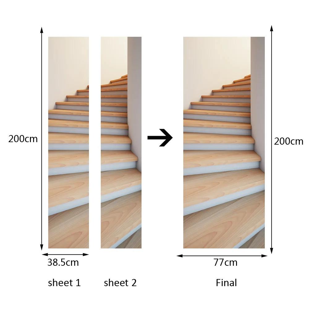 3D Stairs Pattern Wall Stickers Door Renovation Sticker Vinyl Self-adhesive Art Murals Decals Living room Bedroom Wall Poster
3D Stairs Pattern Wall Stickers Door Renovation Sticker Vinyl Self-adhesive Art Murals Decals Living room Bedroom Wall Poster