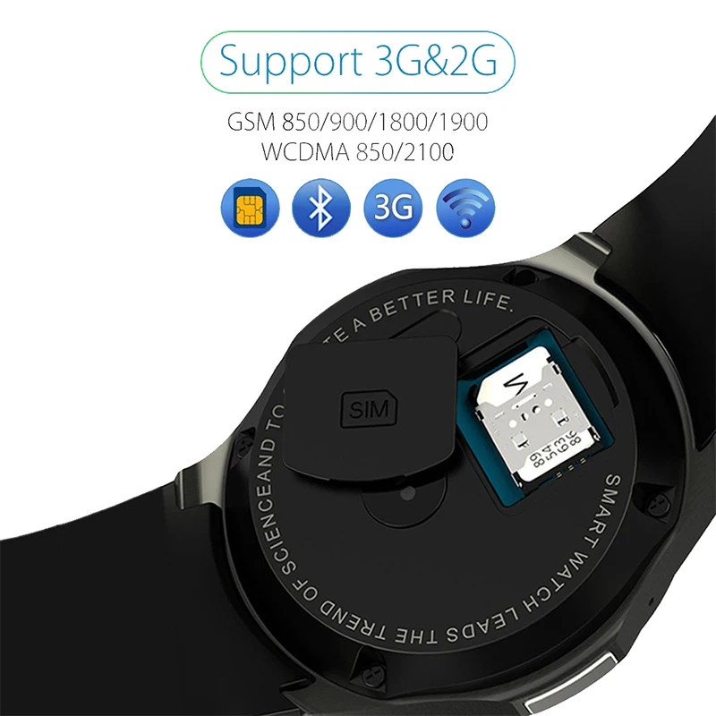 Classic Smart Watch 3G WIFI GPS DM368 Smartwatch 1.39" Android 5.1 MTK6580 Quad Core Heart Rate Wrist Phone PK LF16 LEM4 | Электроника
