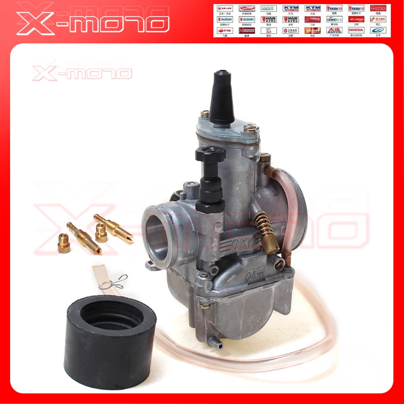 OKO Carburetor Motorcycle Carburador 24MM power jet Carb Racing Scooter Dirt Pit Bike ATV
OKO Carburetor Motorcycle Carburador 24MM power jet Carb Racing Scooter Dirt Pit Bike ATV