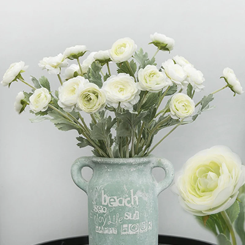 Beautiful British Noble Royal family Artificial Ranunculus Asiaticus Silk Flowers 3 Heads Dew Lotus Decoration Fake Flower A6840
Beautiful British Noble Royal family Artificial Ranunculus Asiaticus Silk Flowers 3 Heads Dew Lotus Decoration Fake Flower A6840