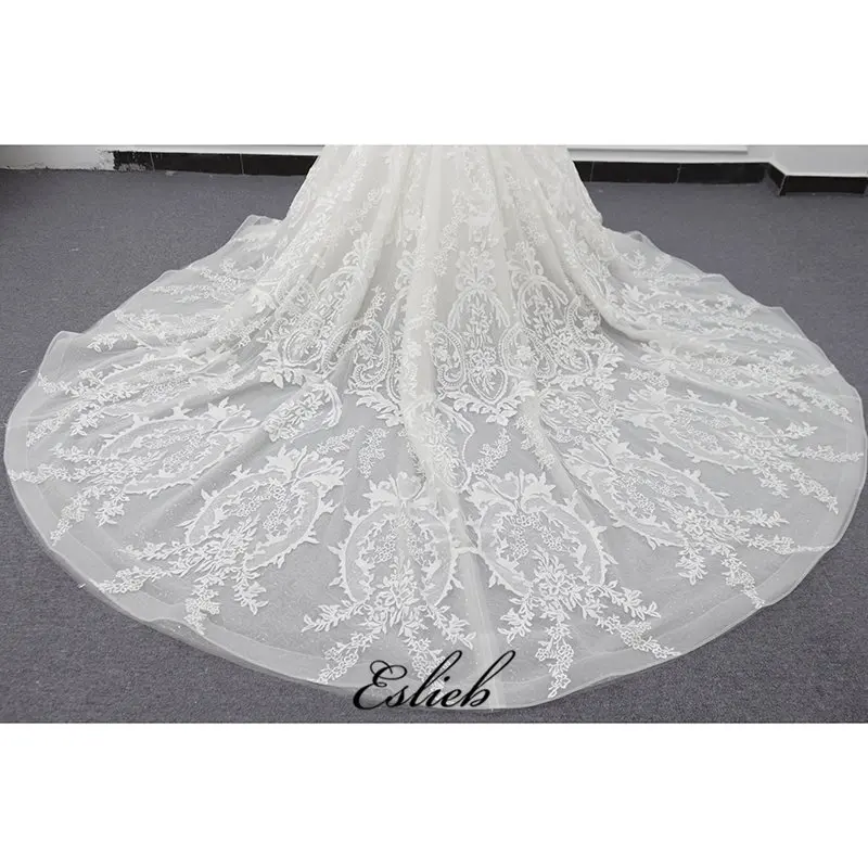 Eslieb 2019 luxury Lace backless floor-length V-neck sleeveless court Train ivory wedding dress ball gown abito da ball SJ009-2
Eslieb 2019 luxury Lace backless floor-length V-neck sleeveless court Train ivory wedding dress ball gown abito da ball SJ009-2