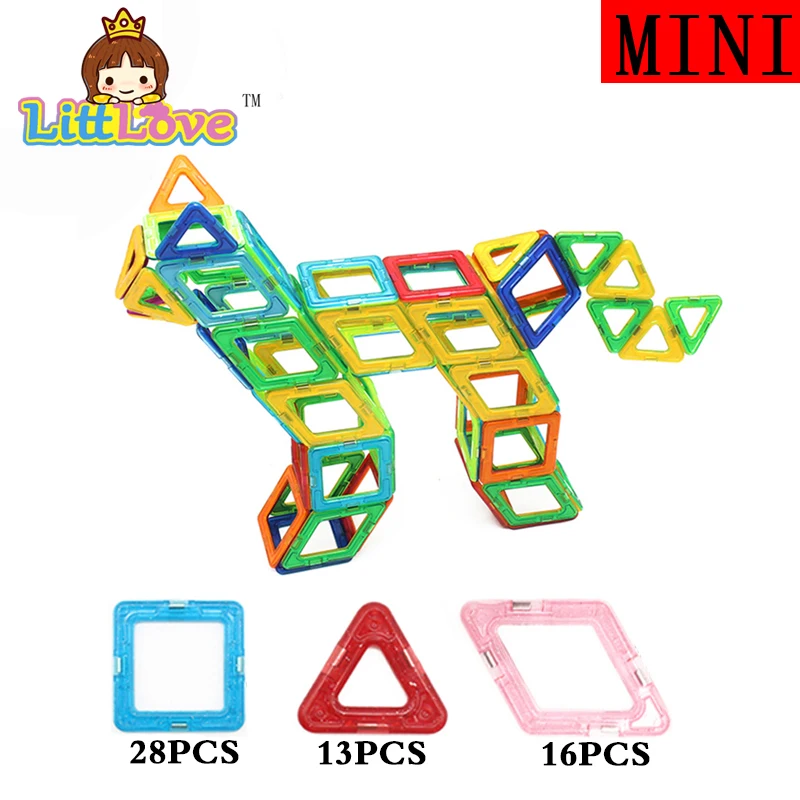 57 шт. детский Магнитный конструктор LittLove|building toys|diy brickschildren learning education toys |